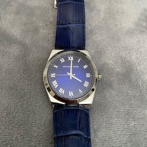 MK leather strap watch